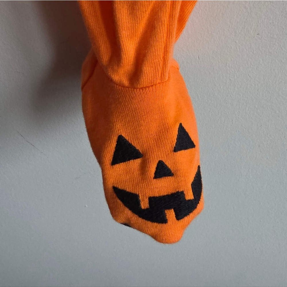 PJ Place Baby Jack-O’-Lantern Halloween Footed Sleeper | 3–6 Months 100% Cotton - Picture 3 of 9